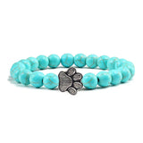 Bracelet patte perlée – Modèle pierre naturelle