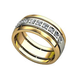 Anel Bicolor com Zircónia