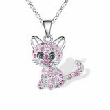 Collier chatons argentés et zircone colorée