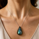 Colar Pendente Cristal Iridescente