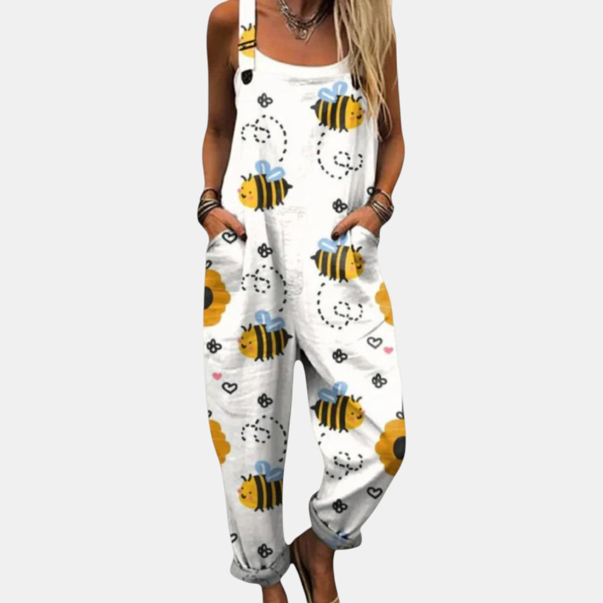 Mariana - Macacão Estampado Confortável