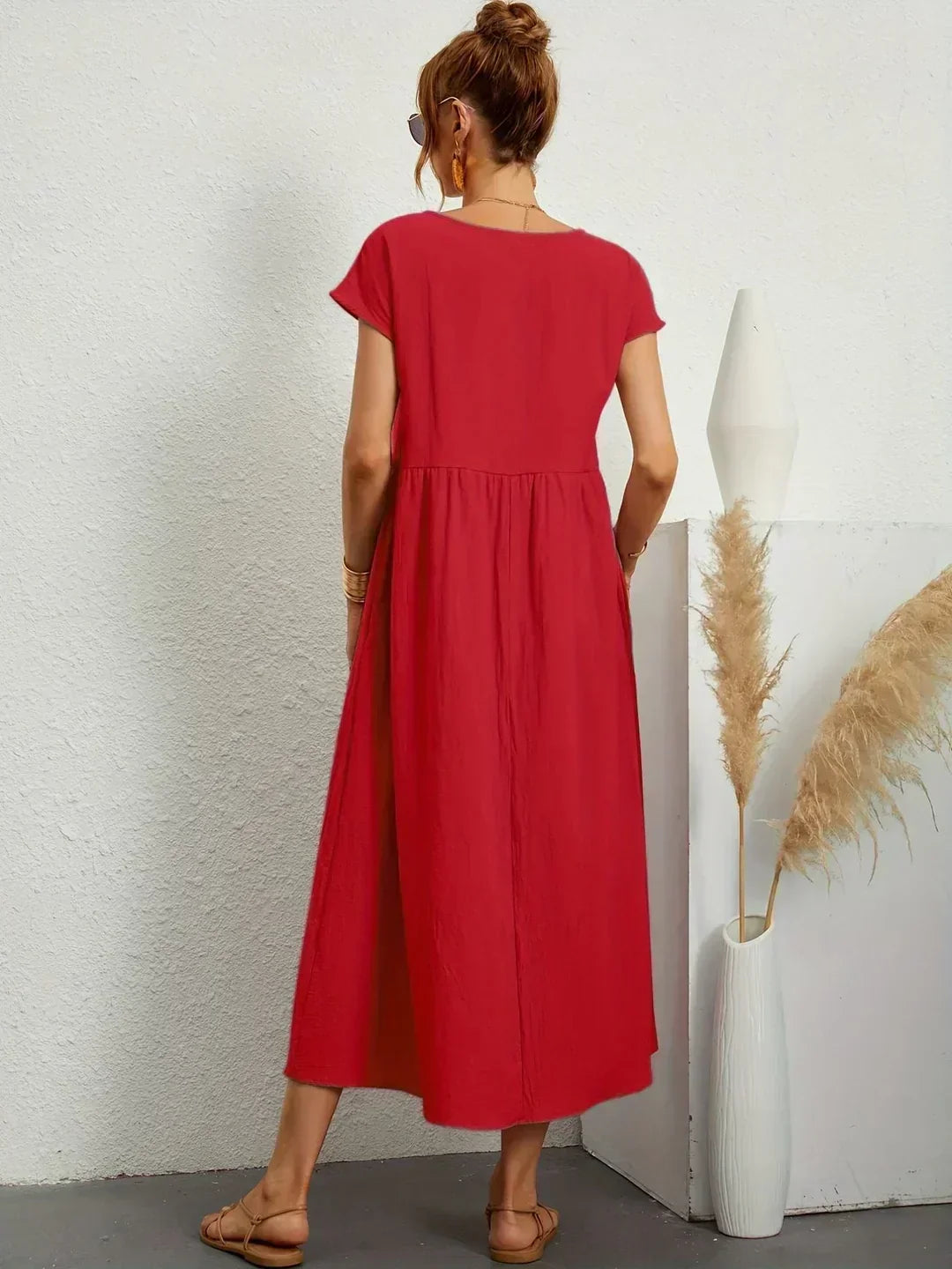 Maia | Vestido Midi Branco Leve e Fresco