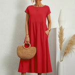 Maia | Vestido Midi Branco Leve e Fresco