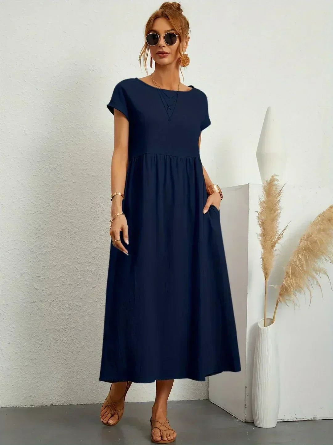 Maia | Vestido Midi Branco Leve e Fresco