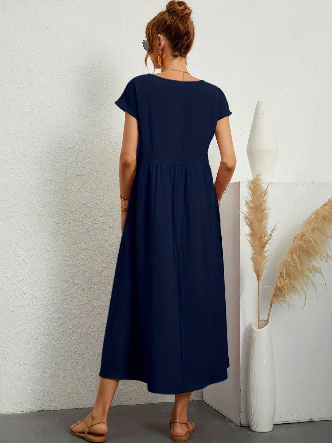 Maia | Vestido Midi Branco Leve e Fresco