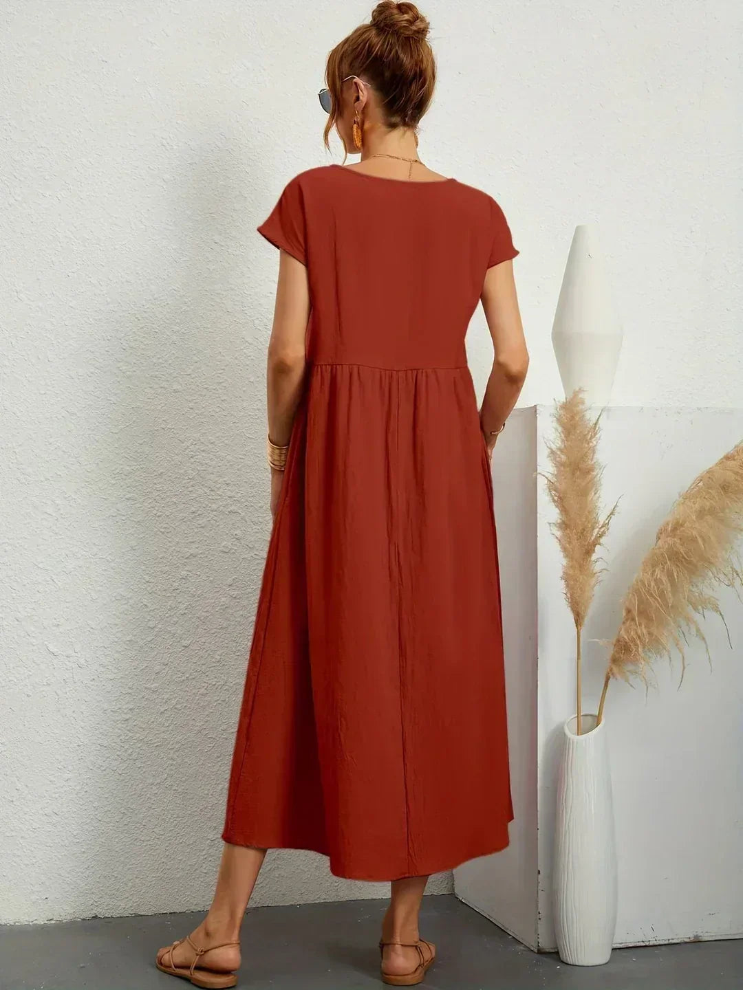 Maia | Vestido Midi Branco Leve e Fresco