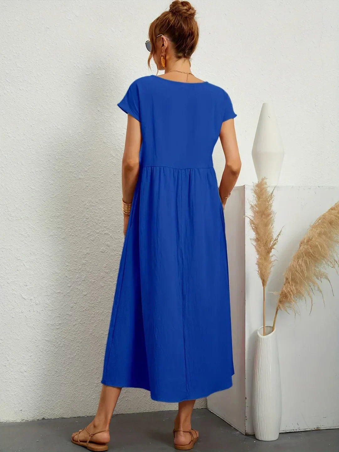 Maia | Vestido Midi Branco Leve e Fresco