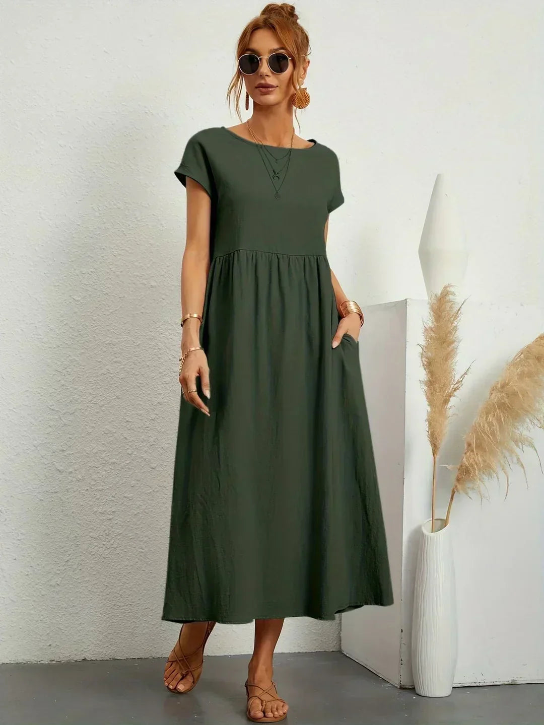 Maia | Vestido Midi Branco Leve e Fresco