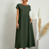 Maia | Vestido Midi Branco Leve e Fresco