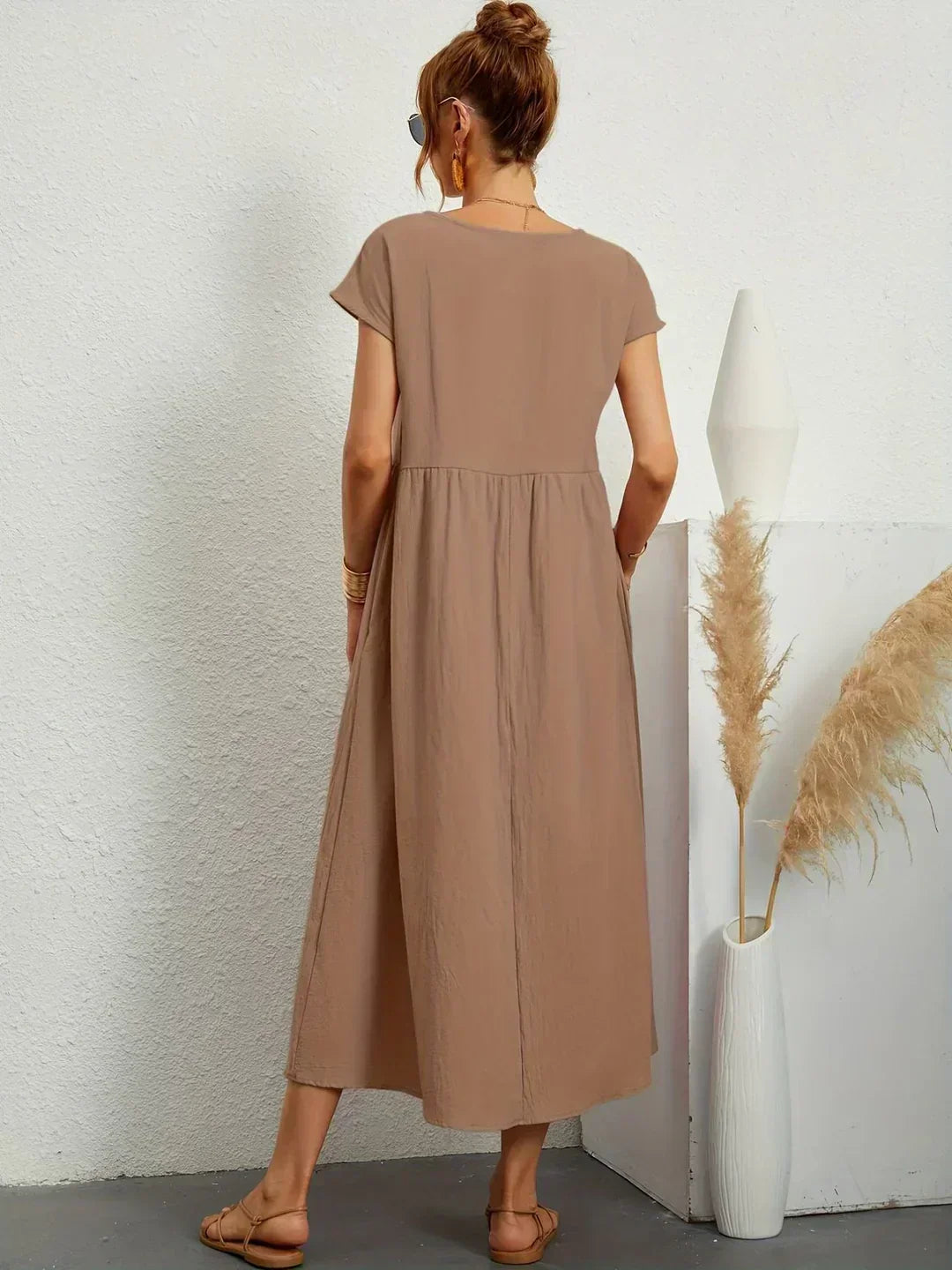 Maia | Vestido Midi Branco Leve e Fresco