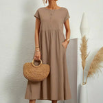 Maia | Vestido Midi Branco Leve e Fresco