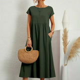 Maia | Vestido Midi Branco Leve e Fresco