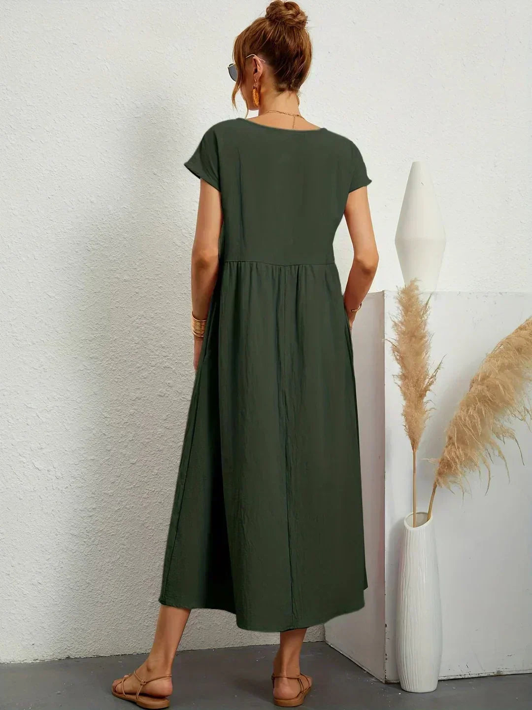 Maia | Vestido Midi Branco Leve e Fresco
