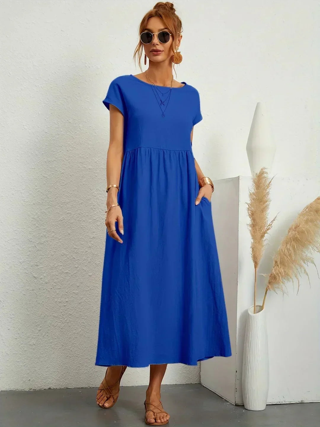 Maia | Vestido Midi Branco Leve e Fresco