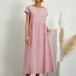 Maia | Vestido Midi Branco Leve e Fresco