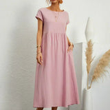 Maia | Vestido Midi Branco Leve e Fresco