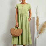 Maia | Vestido Midi Branco Leve e Fresco