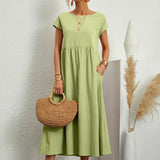 Maia | Vestido Midi Branco Leve e Fresco