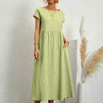 Maia | Vestido Midi Branco Leve e Fresco