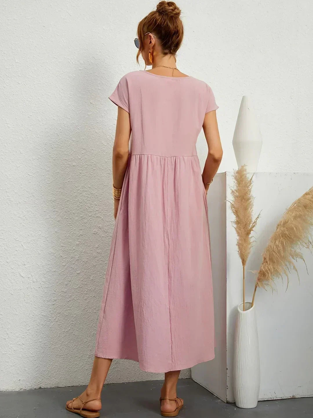 Maia | Vestido Midi Branco Leve e Fresco