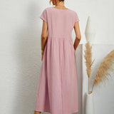 Maia | Vestido Midi Branco Leve e Fresco