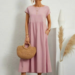 Maia | Vestido Midi Branco Leve e Fresco