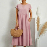 Maia | Vestido Midi Branco Leve e Fresco