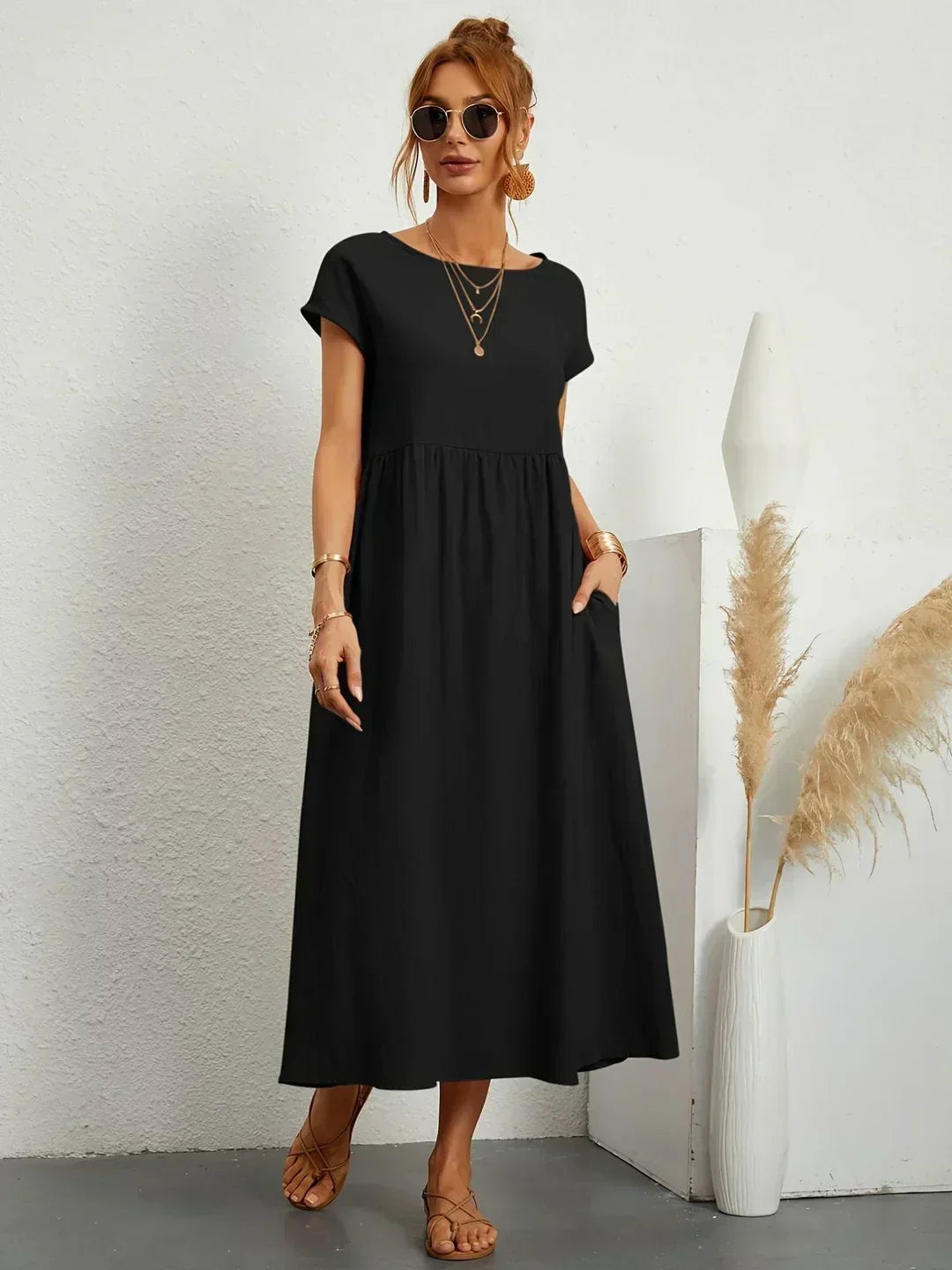 Maia | Vestido Midi Branco Leve e Fresco