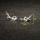 Boucles d'oreilles clous en bois de cerf
