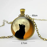 Collier pendentif en verre avec animal esprit de la forêt