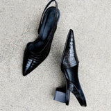 Sara | Sapatos de Salto com Bico Largo