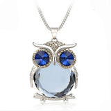 Collier pendentif Chouette de cristal