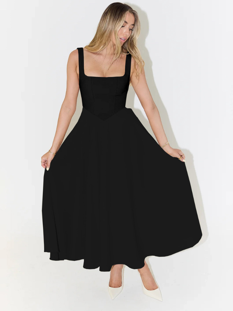 Solange | Vestido Midi Clássico