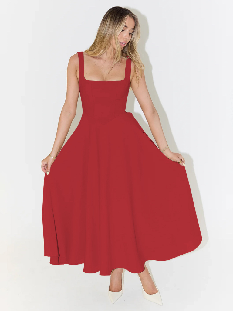 Solange | Vestido Midi Clássico