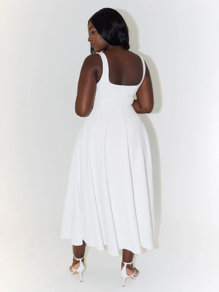 Solange | Vestido Midi Clássico