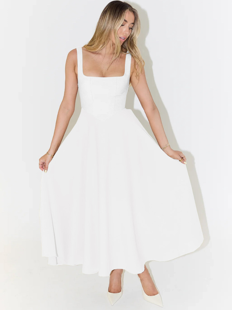 Solange | Vestido Midi Clássico