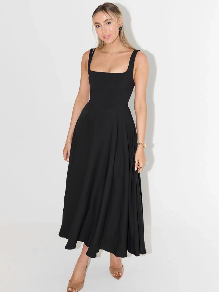 Solange | Vestido Midi Clássico