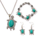 Ensemble de bijoux tortue turquoise