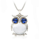 Collier pendentif Chouette de cristal