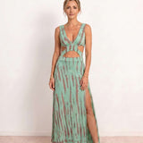 Vestido longo com detalhe cut out