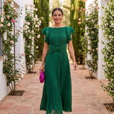 Eunice | Vestido Midi com Laço à Frente