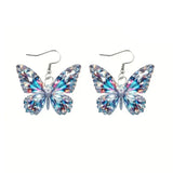 Boucles d'oreilles papillon scintillantes