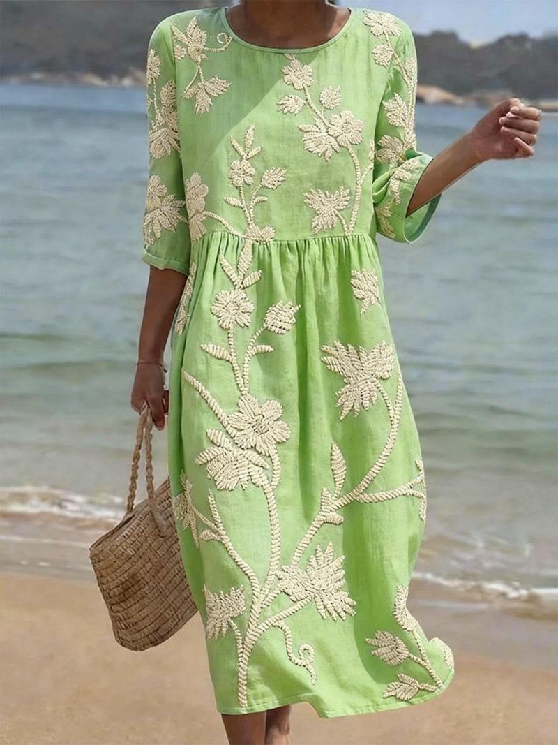 Antónia™ | Vestido Midi Estampado