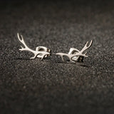 Boucles d'oreilles clous en bois de cerf