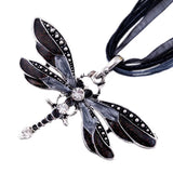 Collier Pendentif Libellule en Cristal