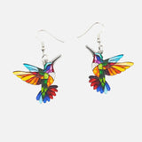 Boucles d’oreilles Colibri multicolores