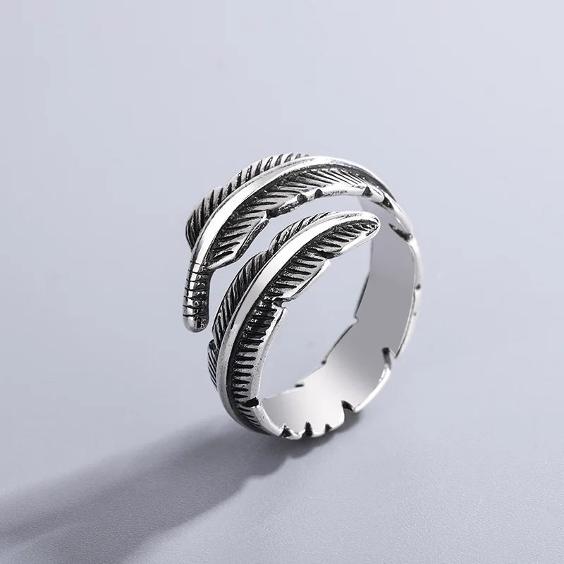 Plume d'ange - Bague commémorative ajustable
