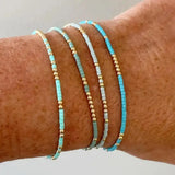 Conjunto de Pulseiras Turquesa Boémio