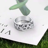 Bague inspirée des colliers pour chiens : mignonne et élégante