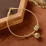 Pulseira Flor de Lótus Turquesa